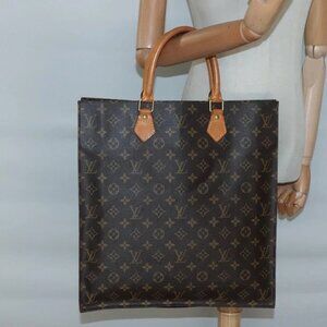 LOUIS VUITTON Monogram Sac Plat Hand Bag